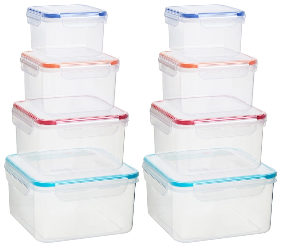 image 1 of Herrela Set of 8 Airtight Lid Food Containers