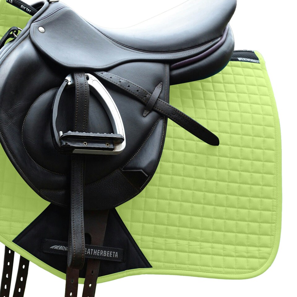 image 1 of Weatherbeeta Prime Jump Shaped Saddle Pad - Lime Green - Pony