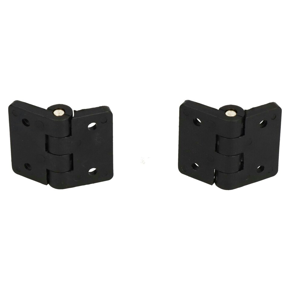 image 1 of Black Reinforced Nylon Plastic Hinge 40x48mm Italian Made Industrial Quality 2PK Black