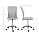 image 7 of Vinsetto Mesh Back Armless Office Chair with Adjustable Height, Wheels Grey