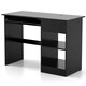 image 10 of COSTWAY Computer Desk Workstation Laptop Table w/Drawer Black Black