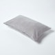 image 3 of Homescapes Light Grey Velvet Rectangular Cushion Cover - 30 x 50 cm Grey