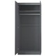 image 3 of FWStyle Stora 2 Door Wardrobe - Matt Dark Grey Grey