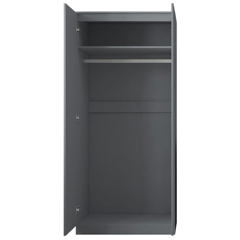 image 1 of FWStyle Stora 2 Door Wardrobe - Matt Dark Grey Grey