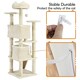 image 6 of Yaheetech 156 cm Multilevel Indoor Cat Climbing Frame Beige