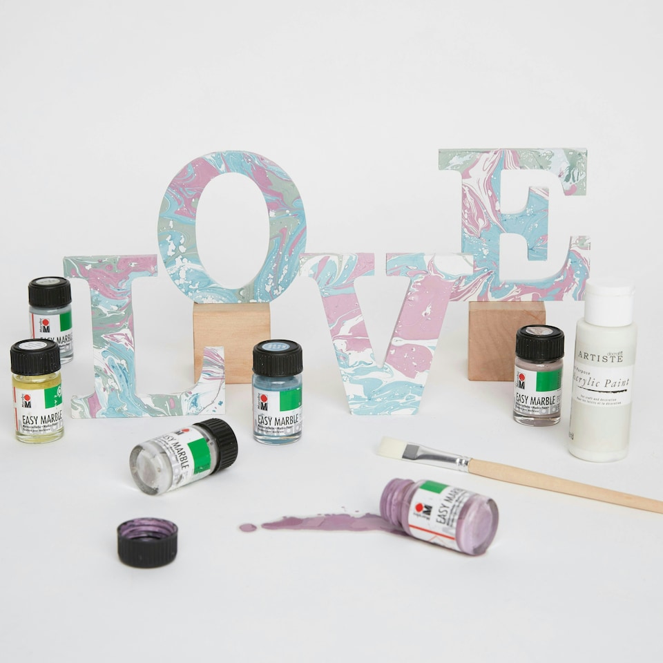 image 1 of Bee & Bumble Easy Marbling, Pastel, Single Craft Kit