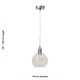 image 6 of Set of 2 Barnum - Clear Glass Globe Chrome Retro Pendant Fittings
