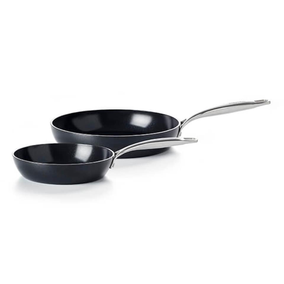 image 1 of GreenPan Copenhagen Aluminium Non-Stick 20cm & 28cm Frying Pan Set
