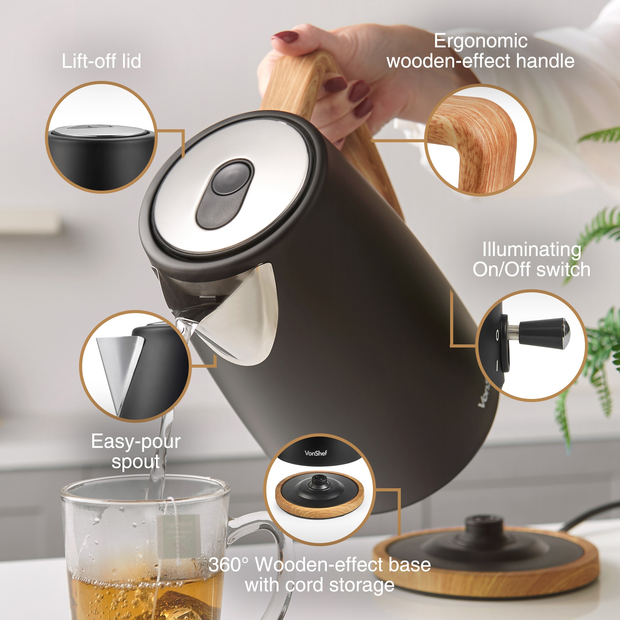 Fika 1.7L Kettle, 2 Slice Toaster and 20L Microwave Set - Tesco