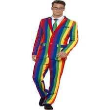 Over The Rainbow Suit - Multi-Coloured - with Jacket - Trousers & Tie - 27560XL XL