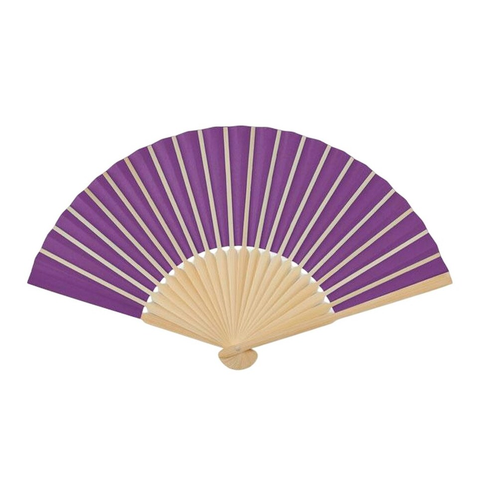 image 1 of MidOcean Fanny Bamboo Handheld Fan - Violet - One Size