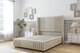 image 1 of Sloomy Camden Cream Plush Divan Bed Base 2 Drawers Foot-End With 54 Inch Wingback Headboard & 12 Inch Matching Footboard | Cream | Cream | King | 1