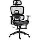 image 1 of HOMCOM Ergonomic Office Chair, Mesh High Back Computer Desk Chair with 3 Level Adjustable Back, Adjustable Lumbar Support, Swivel Recliner with 3D Armrest, Headrest, Footrest, Black | Black