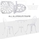 image 4 of Outsunny 3 Piece Patio Bistro Set for 2, Outdoor Aluminium Garden Table and Chairs with Umbrella Hole for Balcony, White