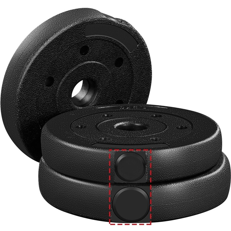 image 1 of Yaheetech 20 KG Man Workout Body Building Training Home Dumbbell Set Black