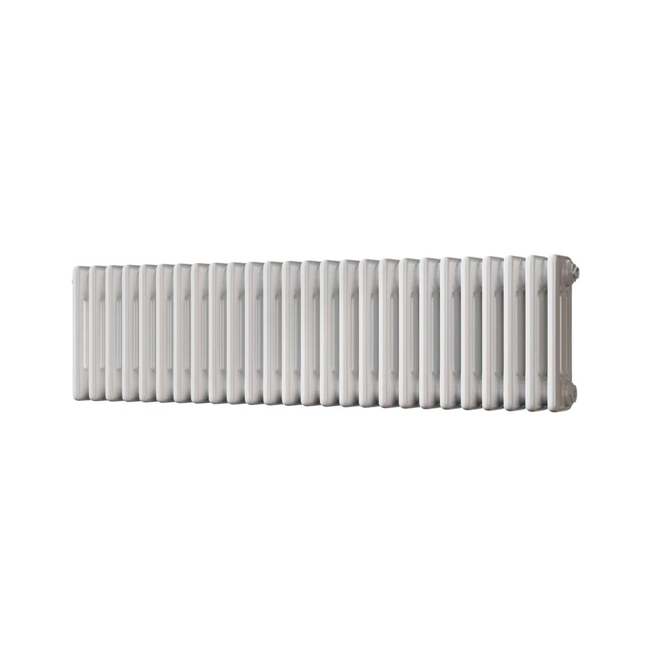 image 1 of Alpha - White Column Radiator H300mm x W1177mm 3 Column - Feet Included