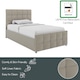 image 6 of Vida Designs Valentina Single Ottoman Lift Up Storage Bed Frame, Beige