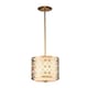 image 1 of Ziggy Cylindrical Pendant Ceiling Light, Lacquered Gold