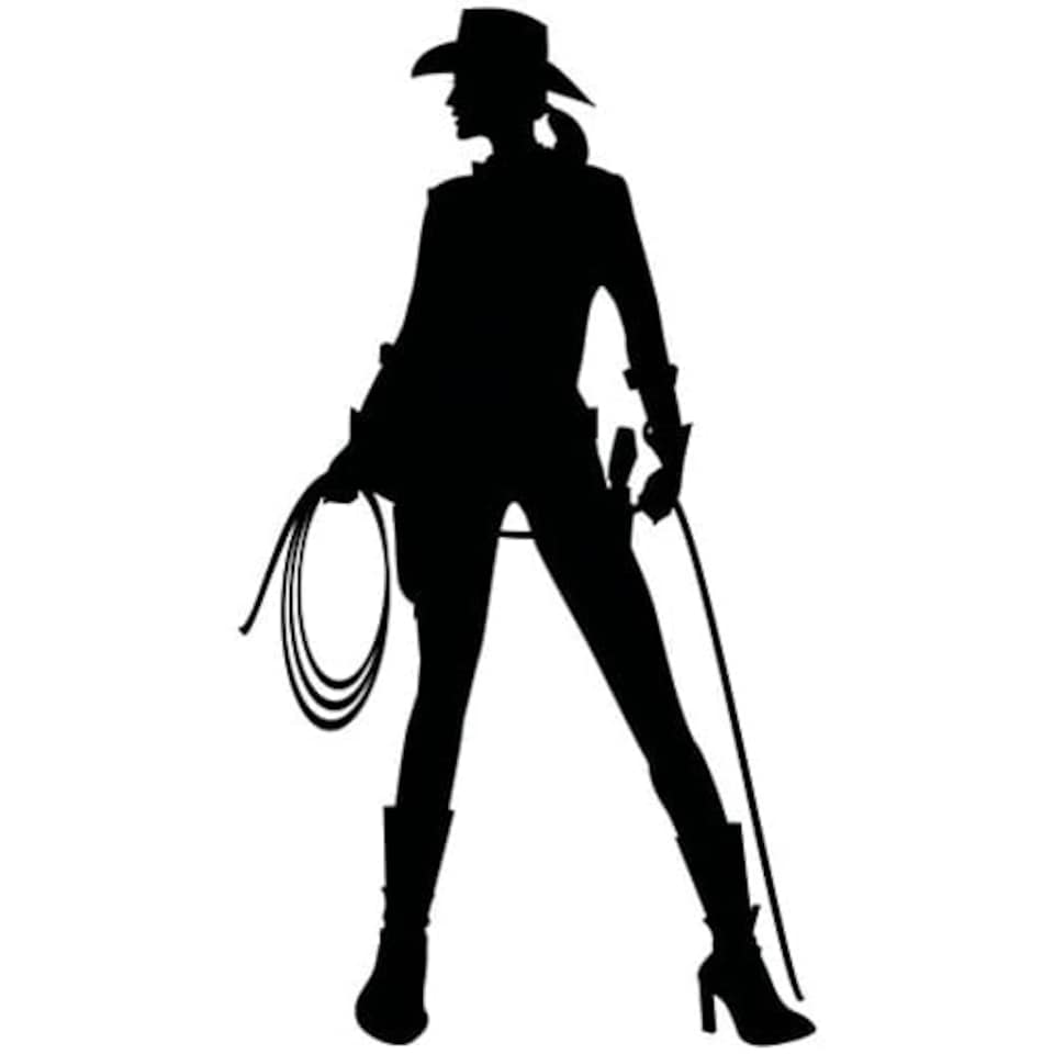 Cowgirl Silhouette PVC Lifesize Poster 182cm