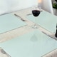 image 5 of Harbour Housewares Glass Placemats - 40 x 30cm - White - Pack of 6 | White | White