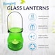 image 2 of Hanging Tealight Holders - 12 Pack Candle Holders Glass for Indoor and Outdoor Ambiance | Multi | Coloured | 10cm x 8.3cm | 12