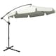 image 1 of Outsunny 2.7m Garden Cantilever Banana Parasol Sun Shade w/ Crank, Cream White