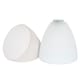 image 2 of Stylish Pair of Frosted White Glass Shades with Classic Shape for E14 and E27 | White | White | 1