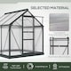 image 4 of Outsunny 6x6ft Walk-In Polycarbonate Greenhouse Plant Grow Galvanized