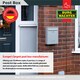 image 5 of Burg-Wachter Trent Wall Mounted Galvanised Steel Lockable Post Box - 26x34x9cm Silver