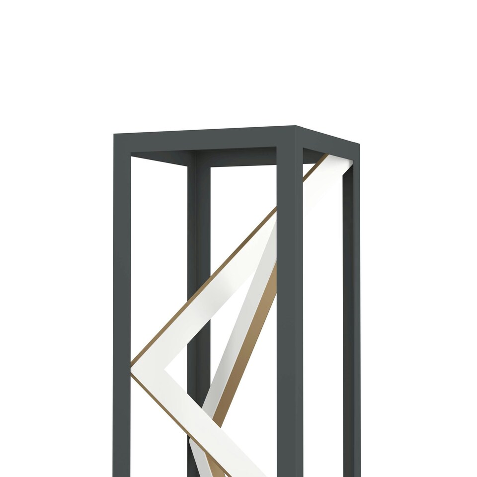 image 1 of Eglo Penela Black and Gold Floor Lamp