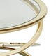 image 5 of Interiors by Premier Clear Glass and Gold Metal Side Table, Contemporary End Table with Glass Top and Bottom Shelf, Modern Table Gold