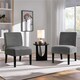 image 1 of Yaheetech Fabric Side Accent Chair with Rubberwood Legs Grey