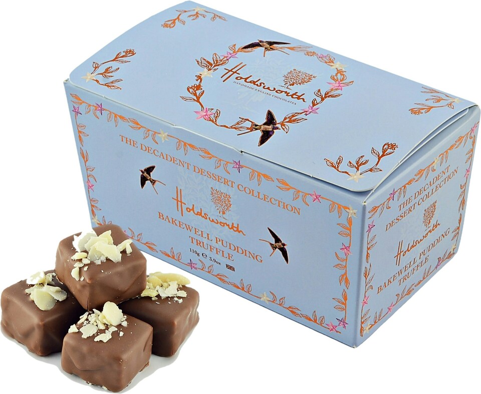 image 1 of Holdsworth Chocolates Bakewell Pudding Truffles Ballotin Box 110g