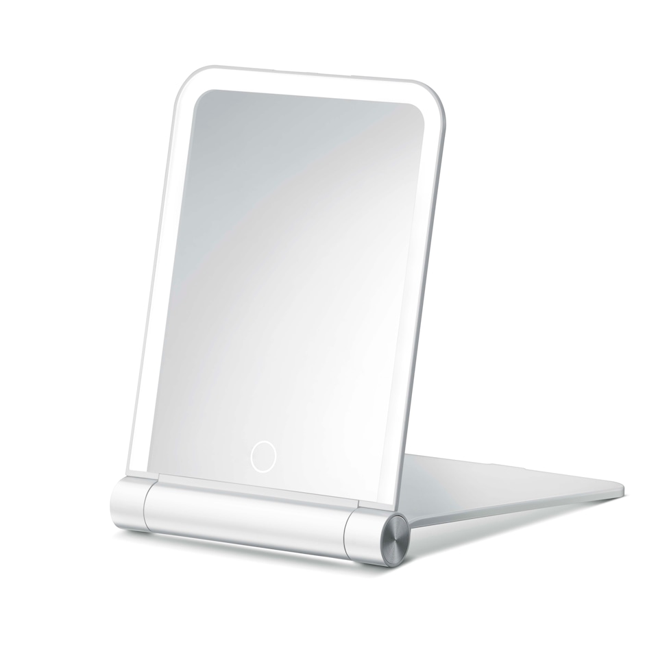 image 1 of iMira Foldable Travel LED Mirror | White | White