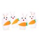 image 1 of Easter Bunnies with Carrots Decoration - Pack of 4