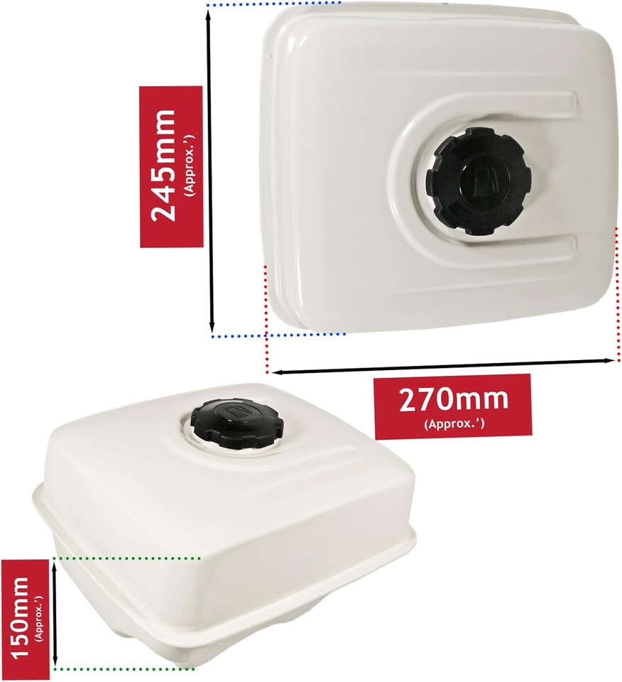 image 1 of SPARES2GO Fuel Tank Reservoir for Honda GX349 GX390 Engine 6L