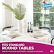 image 7 of 9pk White Round Tablecloths 140cm – Disposable Circular Party Covers with Durable Spill Protection for Weddings, Buffets & Events
