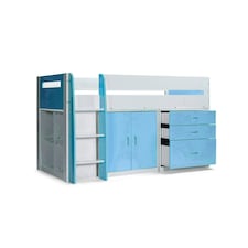 Lacy Blue Storage Mid Sleeper And Theo Pocket Sprung Mattresses