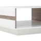 image 6 of Chelsea Living Small Designer Coffee Table in White with a Truffle Oak Trim