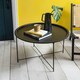 image 2 of Bjarni Coffee Table Metal Side Table in Blush Pink Black