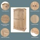 image 2 of Premium Corona 2 Door Wardrobe in Mexican Pine, Classic Design with Metal Hardware | Brown | Brown | One Size | 1