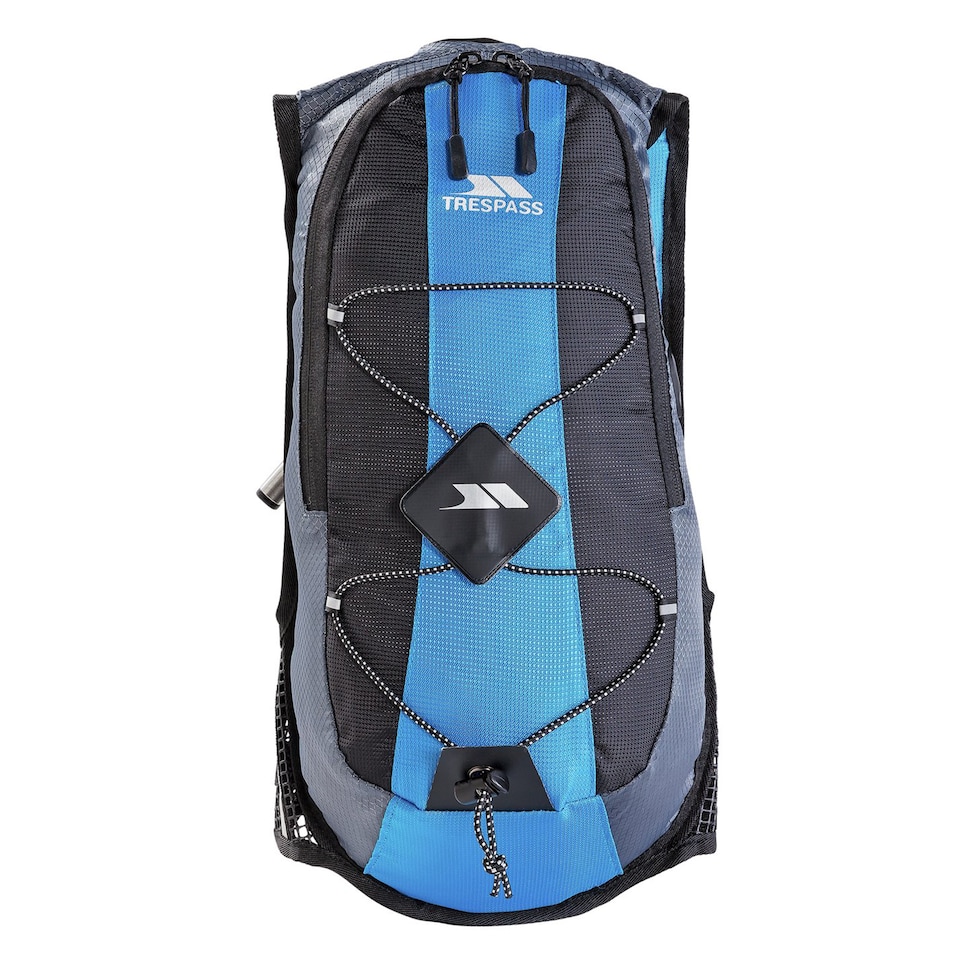 image 1 of Trespass Mirror Hydration Backpack/Rucksack (15 Litres) With Water Resevoir (2 Litres) | Grey | Cobalt | 1