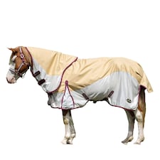 Gallop Trojan Dual Combo Neck Horse Fly Rug | Brown | Beige | 7Ft | 1