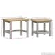 image 3 of Vida Designs Arlington Nest of Tables 2 Piece Set Nesting Sofa Bedside Side Table, Grey & Oak