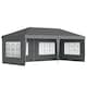 image 6 of Outsunny 3 x 6m Heavy Duty Gazebo Marquee Party Tent with Storage Bag Grey