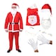 image 1 of 5 Piece Santa Costume - with Glasses, Gloves, Eyebrows & Sack | Multi | S