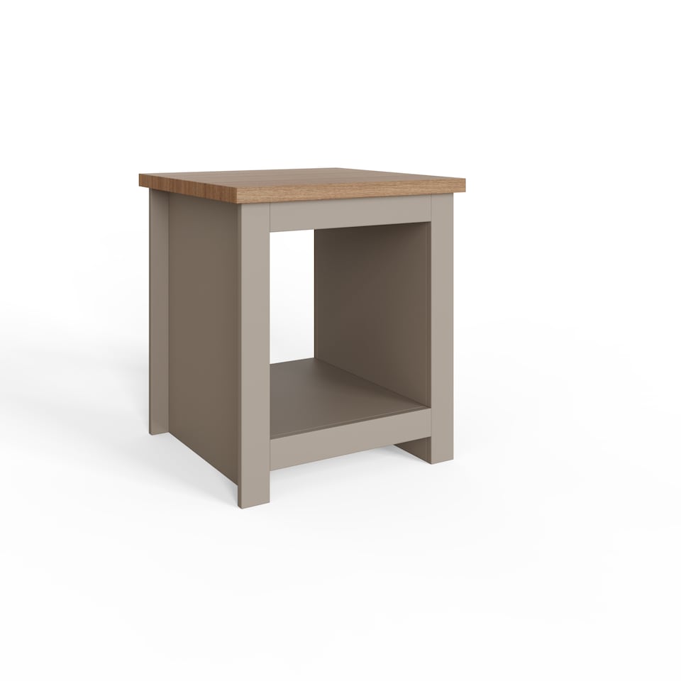 image 1 of Lancaster Side Table with Shelf | Grey | Grey