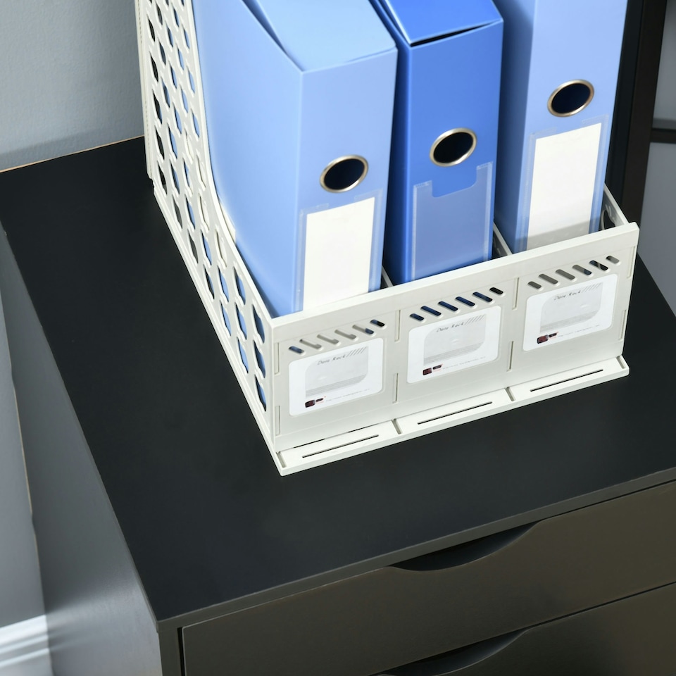 image 1 of HOMCOM Mobile Vertical Filing Cabinet with 5 Drawers for Home Office, Black