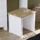 image 6 of Vida Designs Arlington 3 Drawer Dressing Table Mirror & Stool Set Vanity Makeup Desk, White & Oak