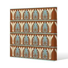 Egyptian Flower Ornament Pattern (Canvas Print) 46 x 46 x 4cm